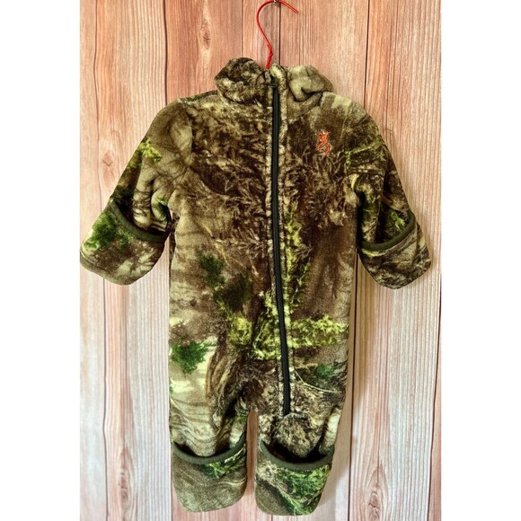 REALTREE Toddler Camo Hooded Fleece Coverall 3 Months (Bx 6) - Picture 2 of 10